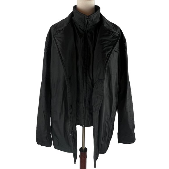 Like new! MURANO Black Lightweight Layered-Look Coat Size XL